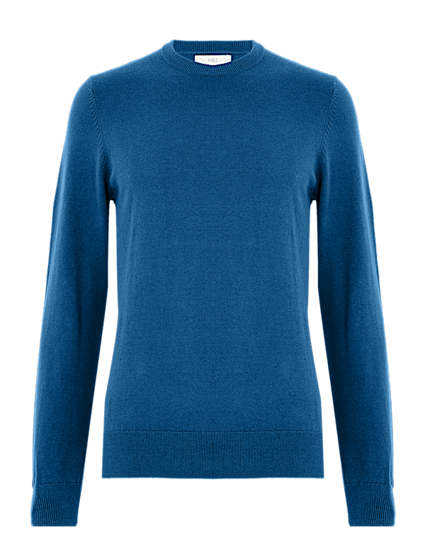 Pure Cotton Crew Neck Jumper