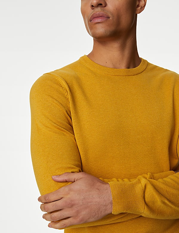 Pure Cotton Crew Neck Jumper