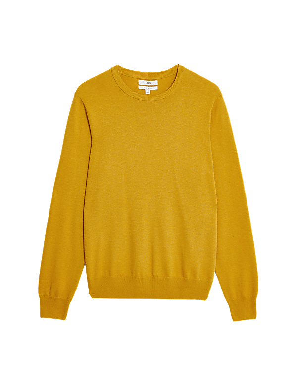 Pure Cotton Crew Neck Jumper