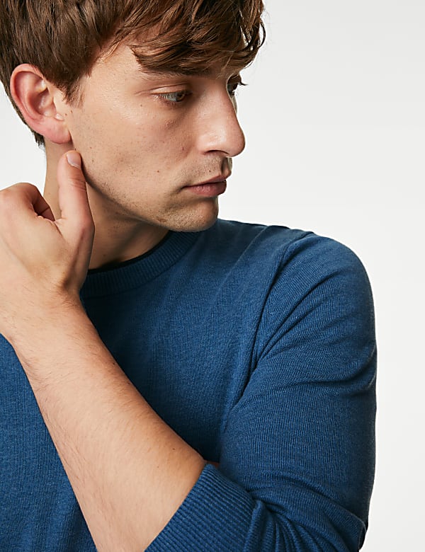 Pure Cotton Crew Neck Jumper