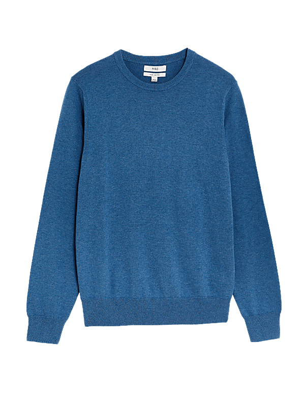 Pure Cotton Crew Neck Jumper