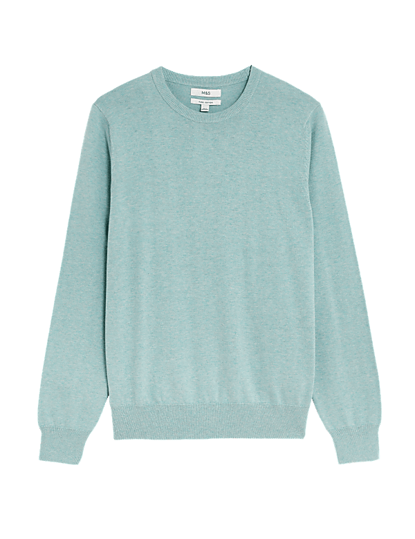 Pure Cotton Crew Neck Jumper