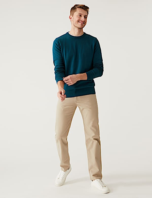 Pure Cotton Crew Neck Jumper