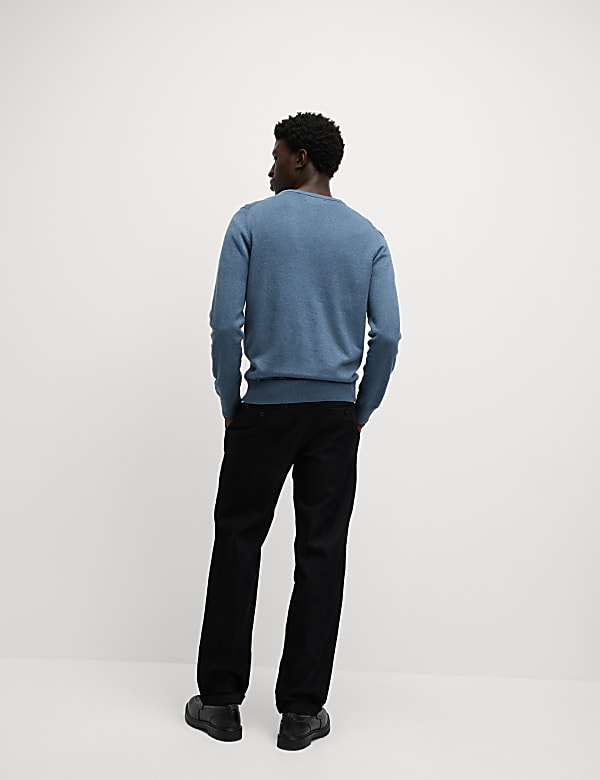 Pure Cotton V-Neck Jumper