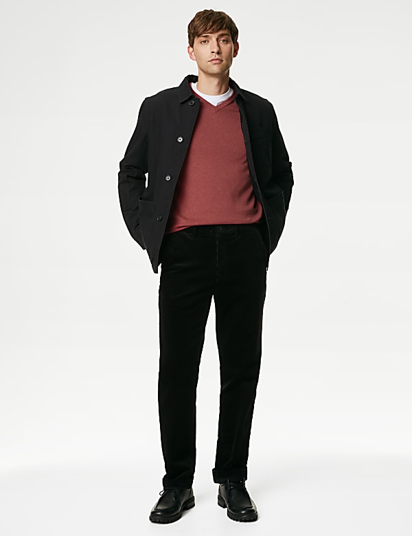 Pure Cotton V-Neck Jumper