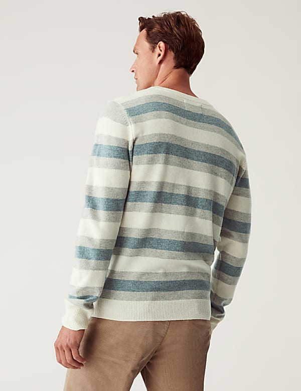 Pure Extra Fine Lambswool Striped Jumper