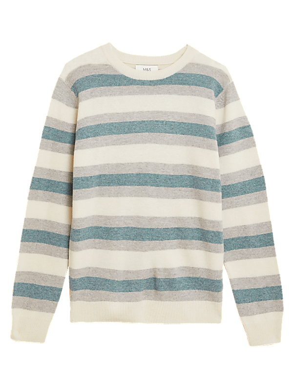 Pure Extra Fine Lambswool Striped Jumper