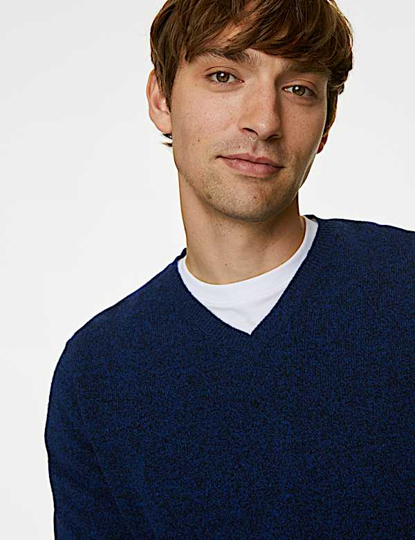 Pure Extra Fine Lambswool V-Neck Jumper