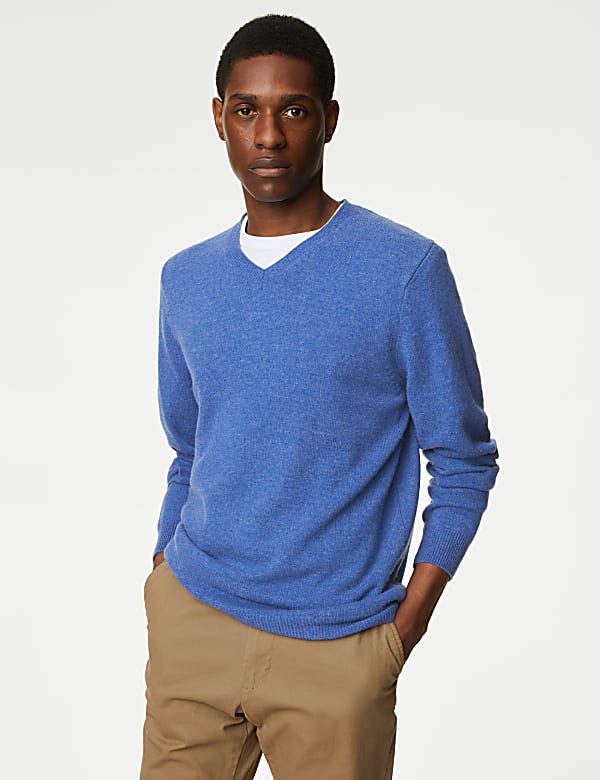 Pure Extra Fine Lambswool V-Neck Jumper