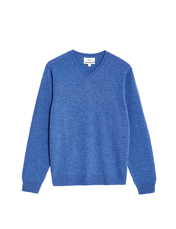 Pure Extra Fine Lambswool V-Neck Jumper