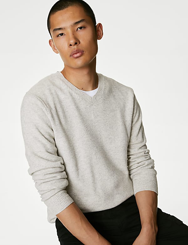 Pure Extra Fine Lambswool V-Neck Jumper
