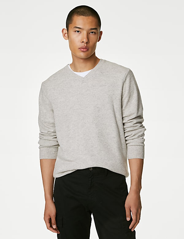 Pure Extra Fine Lambswool V-Neck Jumper