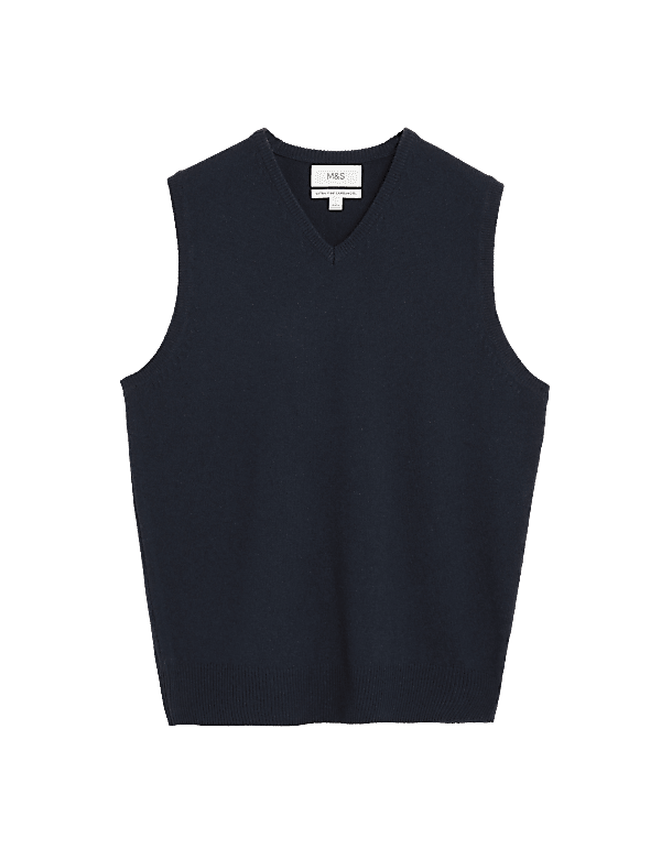 Pure Extra Fine Lambswool Sleeveless Jumper