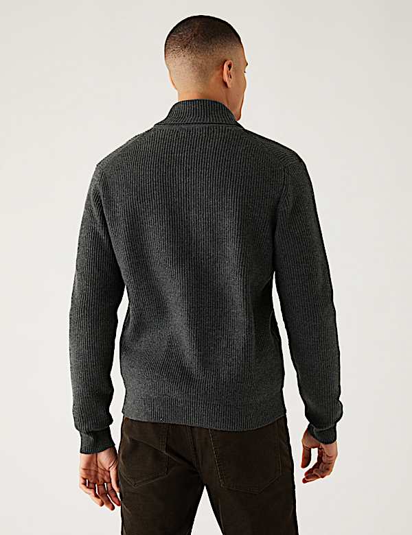Cotton Blend Knitted Jacket