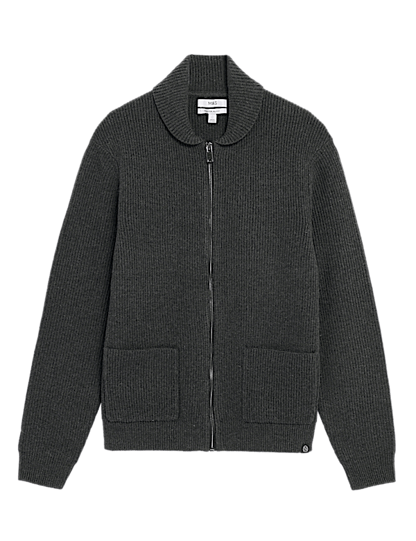 Cotton Blend Knitted Jacket