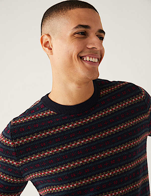 Pure Extra Fine Lambswool Fair Isle Jumper