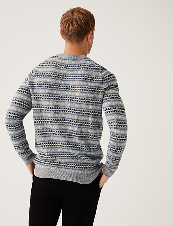 Pure Extra Fine Lambswool Fair Isle Jumper