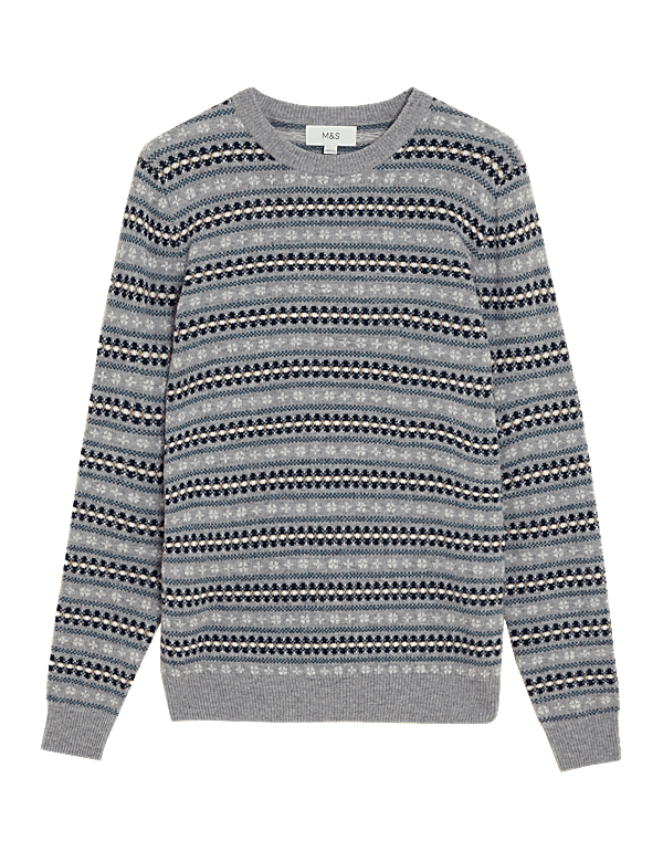 Pure Extra Fine Lambswool Fair Isle Jumper