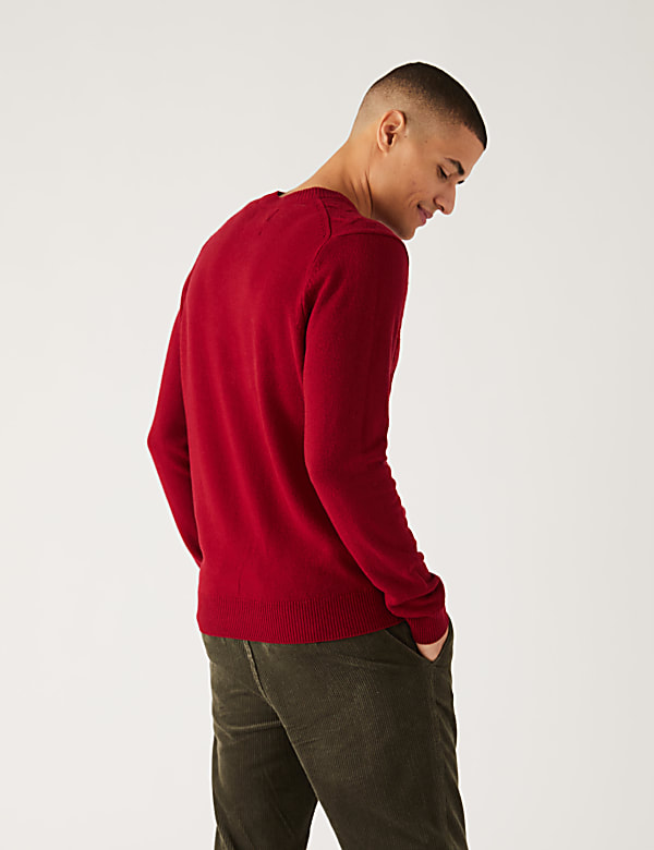 Pure Lambswool Cable Knit Crew Neck Jumper