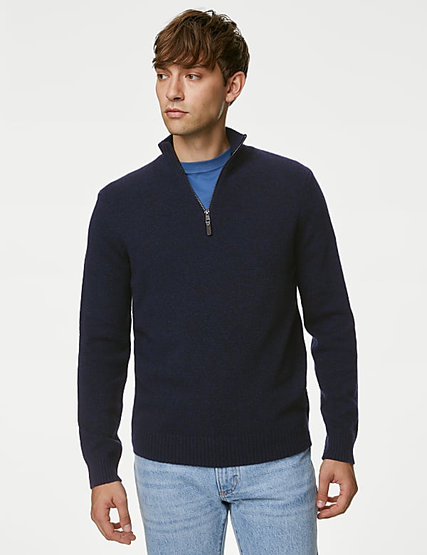 Lambswool Rich Half Zip Jumper