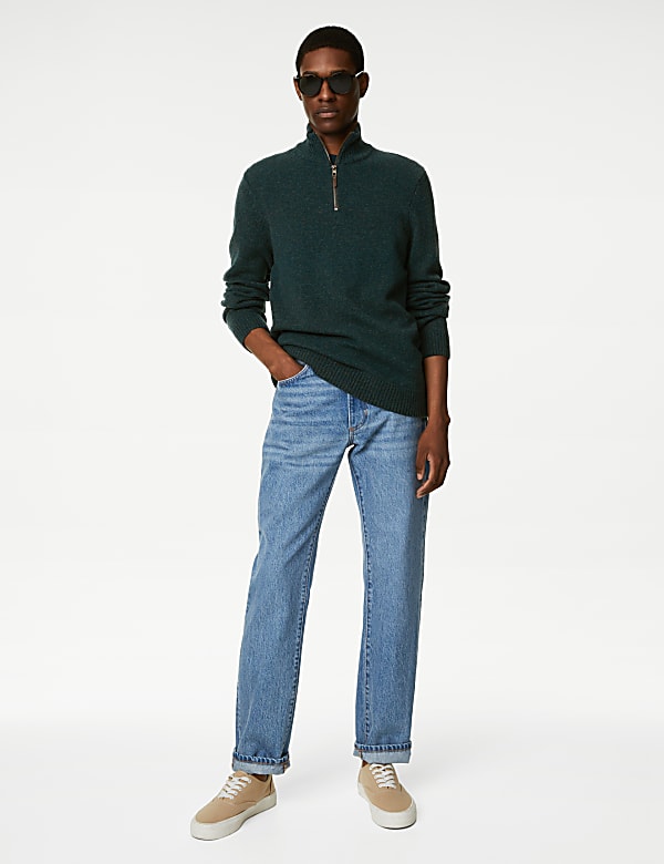 Lambswool Rich Half Zip Jumper