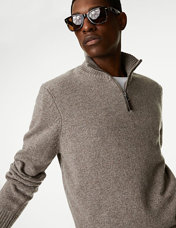 Lambswool Rich Half Zip Jumper