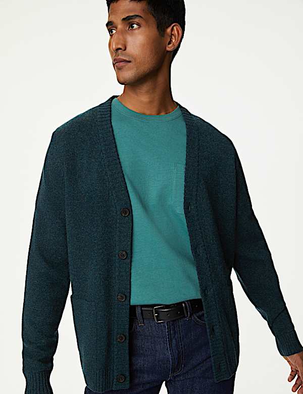 Lambswool Rich V-Neck Cardigan