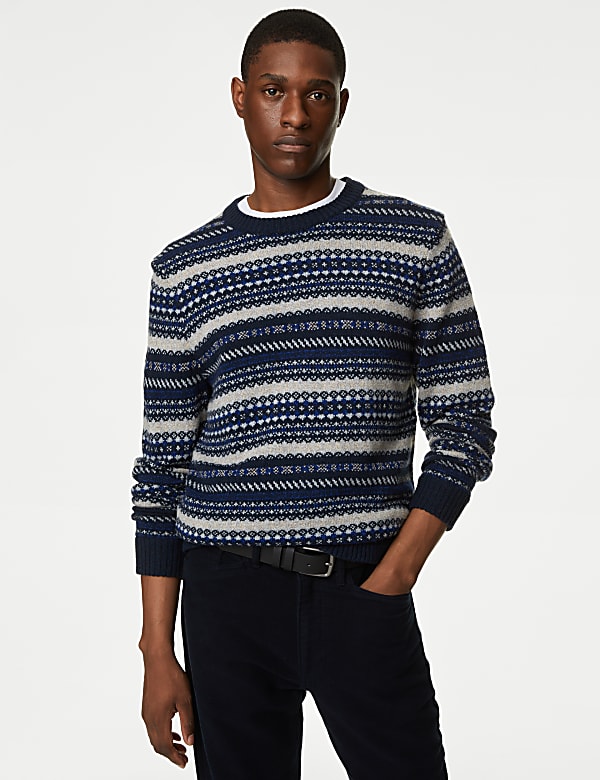 Fair isle jumper mens marks and spencer shop