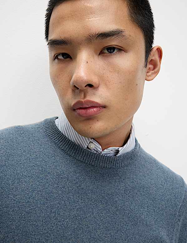 Pure Extra Fine Lambswool Crew Neck Jumper - AU