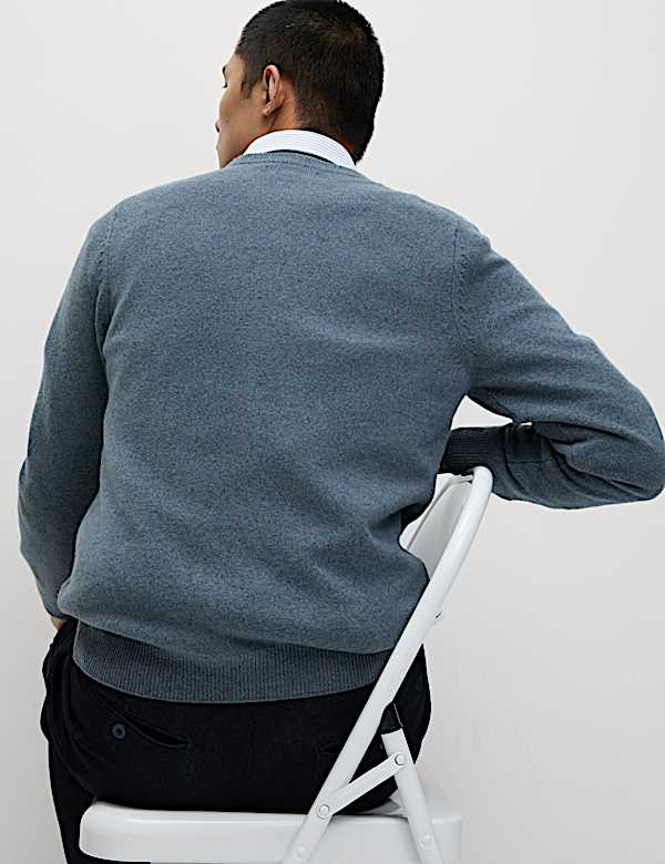 Pure Extra Fine Lambswool Crew Neck Jumper - AU
