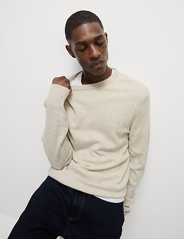 Pure Extra Fine Lambswool Crew Neck Jumper - CA