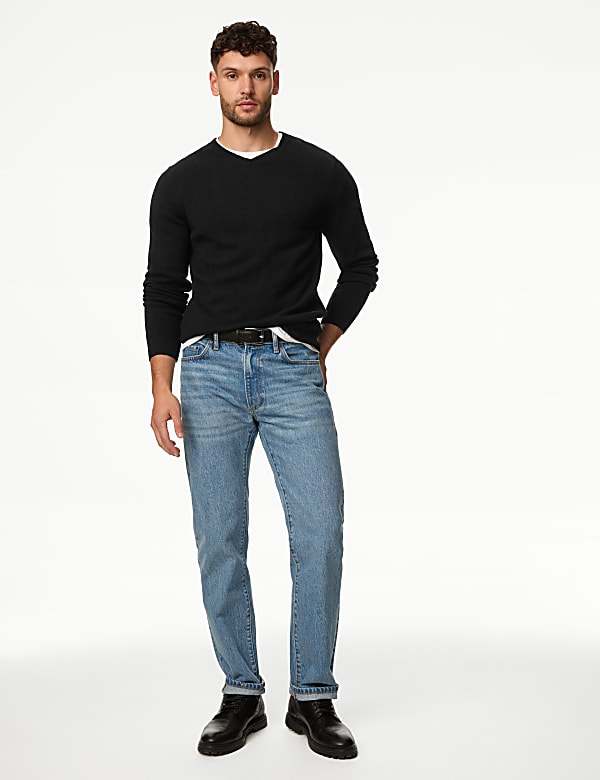 Pure Extra Fine Lamsbwool V-Neck Jumper