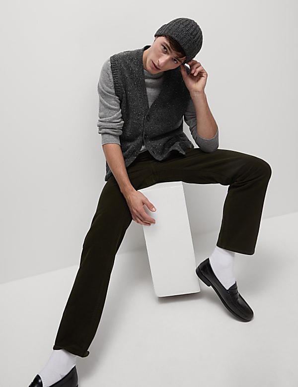 Πλεκτό γιλέκο με υψηλή περιεκτικότητα σε μαλλί lambswool - GR