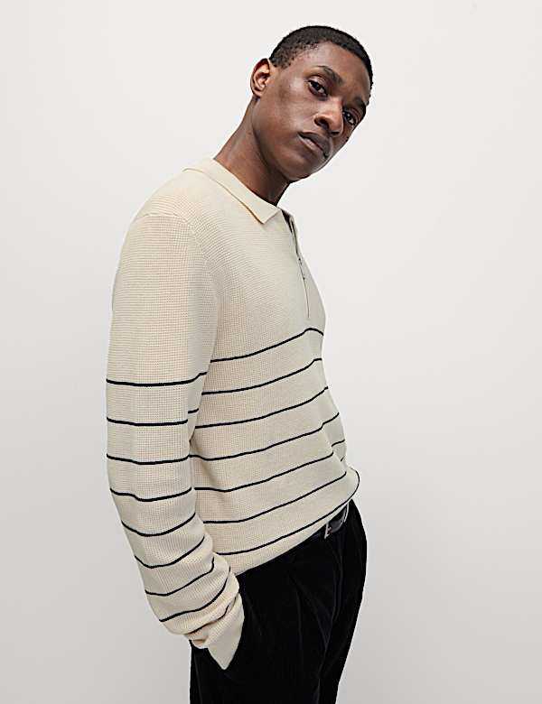 Cotton Modal Blend Knitted Polo Shirt - PL
