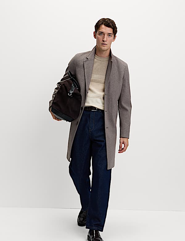 Cotton Blend Ribbed Striped Jumper