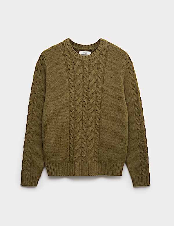 Pletený svetr ke krku ze směsi bavlny - CZ