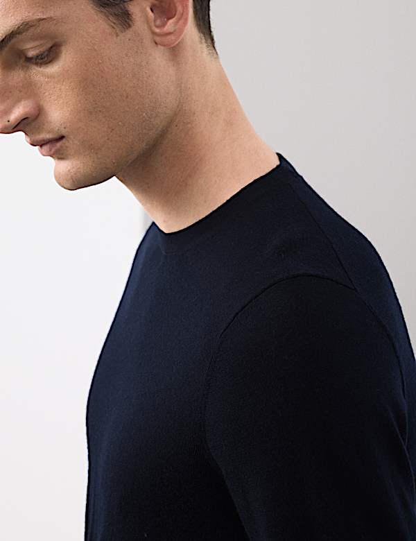Pure Extra Fine Merino Wool Crew Neck Jumper