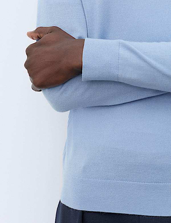 Pure Extra Fine Merino Wool Crew Neck Jumper