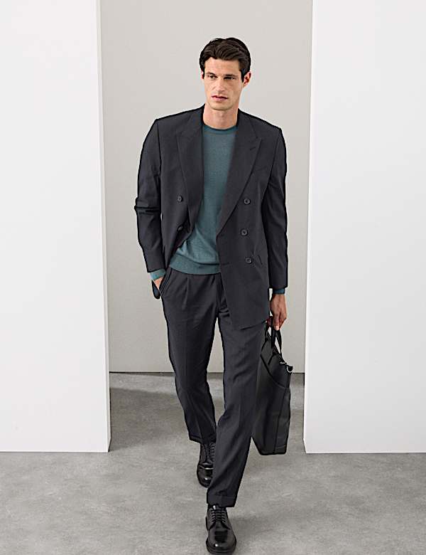 סריג עם צווארון עגול מצמר מרינו טהור ועדין במיוחד - IL