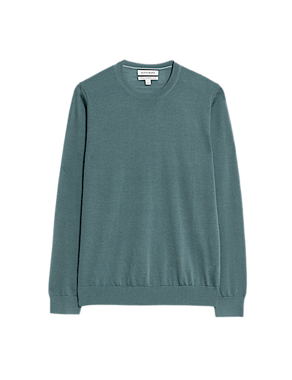 Pure Extra Fine Merino Wool Crew Neck Jumper