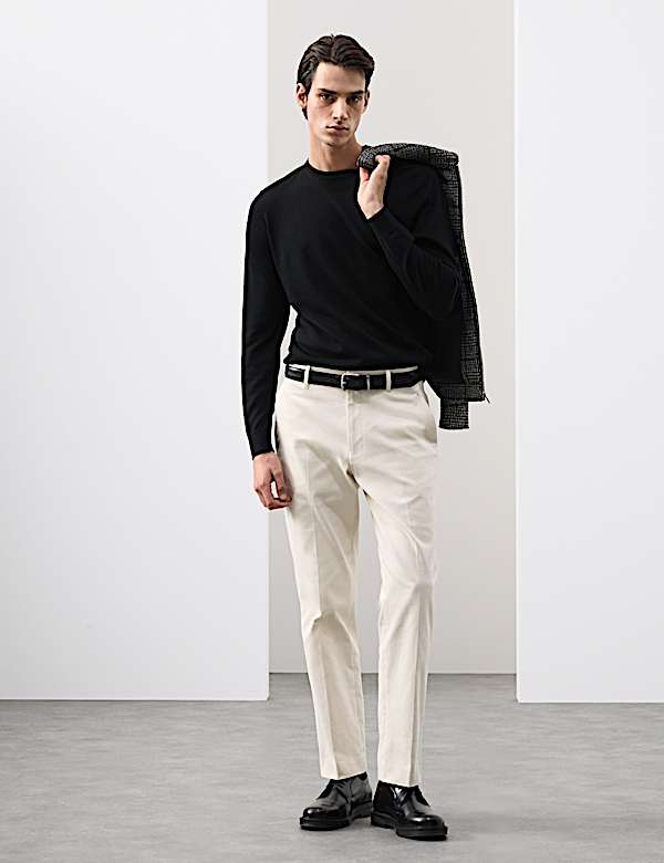 Pure Extra Fine Merino Wool Crew Neck Jumper