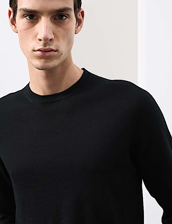 Pure Extra Fine Merino Wool Crew Neck Jumper