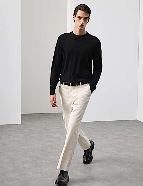 Pure Extra Fine Merino Wool Crew Neck Jumper