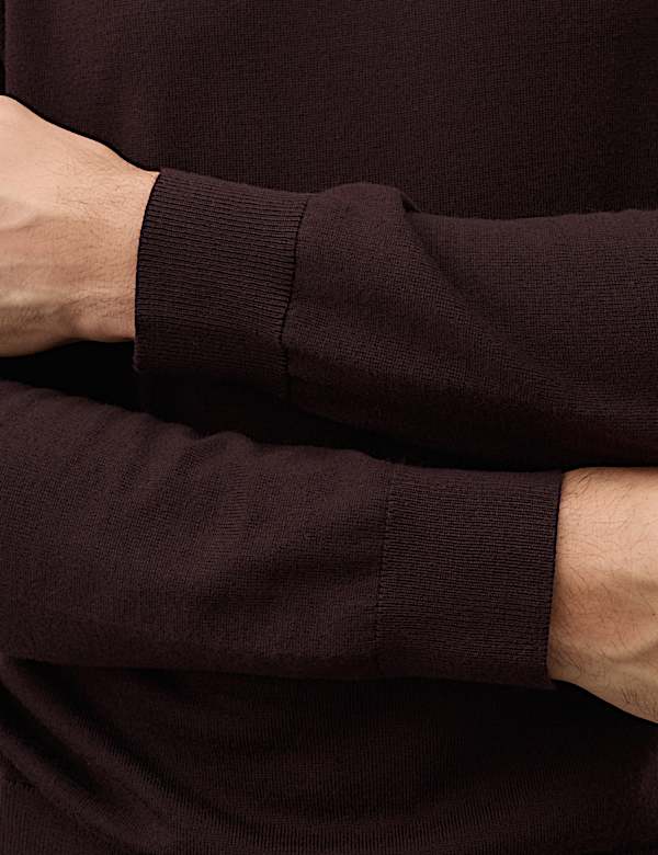 Pure Extra Fine Merino Wool Half Zip Jumper