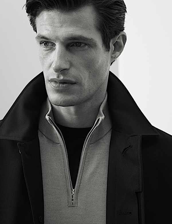 Pure Extra Fine Merino Wool Half Zip Jumper - CZ