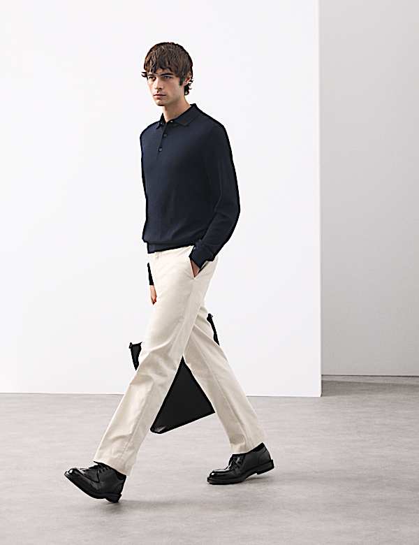 Pure Extra Fine Merino Wool Polo Shirt