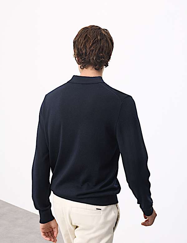 Pure Extra Fine Merino Wool Polo Shirt