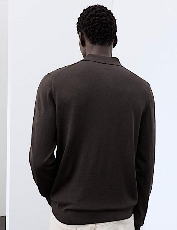 Pure Extra Fine Merino Wool Polo Shirt