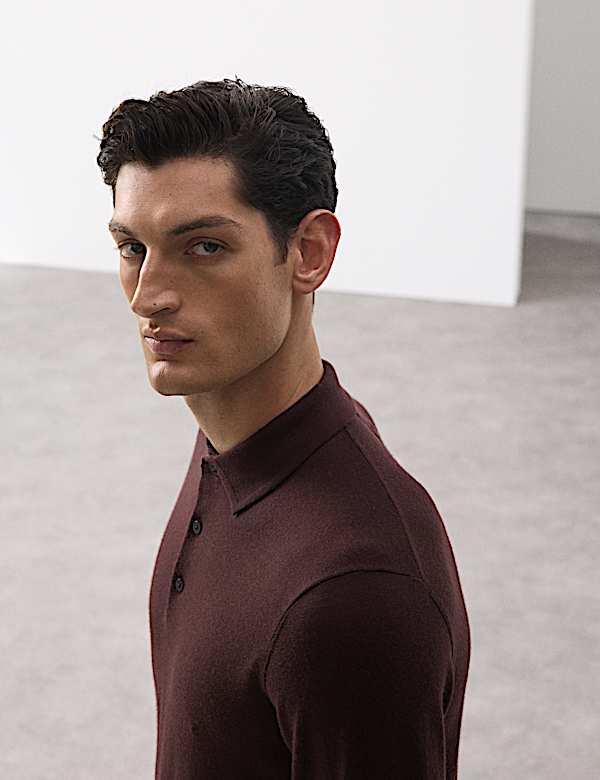 Pure Extra Fine Merino Wool Polo Shirt - NZ