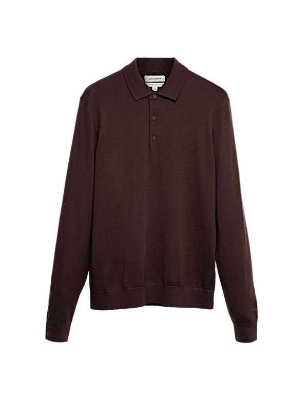 Pure Extra Fine Merino Wool Polo Shirt